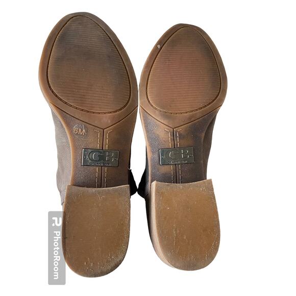 Gianni Bini Leather Booties Ankle Boots Gray Womens 6M - Picture 7 of 9